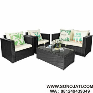 Kursi Rotan Sintetis Modern Wicker