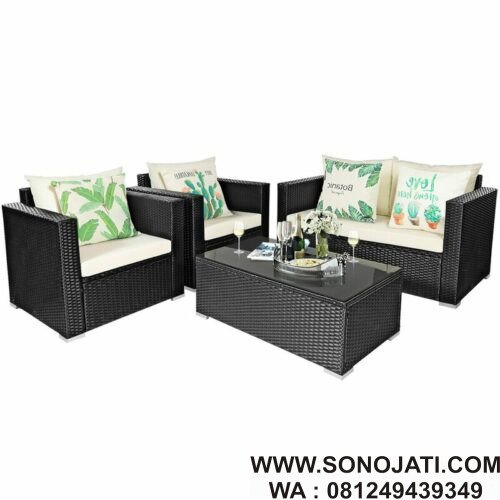 Kursi Rotan Sintetis Modern Wicker