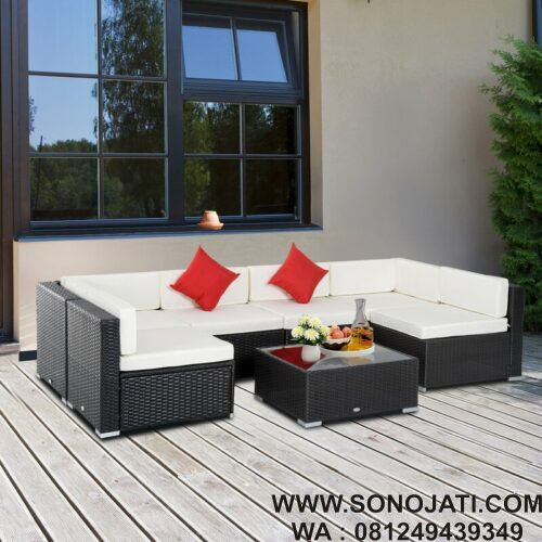 Kursi Rotan Sofa Modern Merton 6 Kursi Rotan Sofa Modern Merton 6