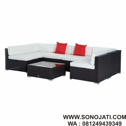 Kursi Rotan Sofa Modern Merton 6 Kursi Rotan Sofa Modern Merton 6