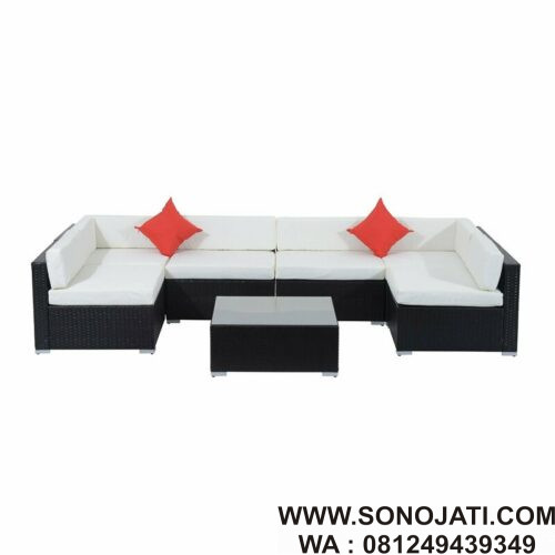 Kursi Rotan Sofa Modern Merton 6 Kursi Rotan Sofa Modern Merton 6