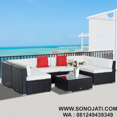 Kursi Rotan Sofa Modern Merton 6 Kursi Rotan Sofa Modern Merton 6