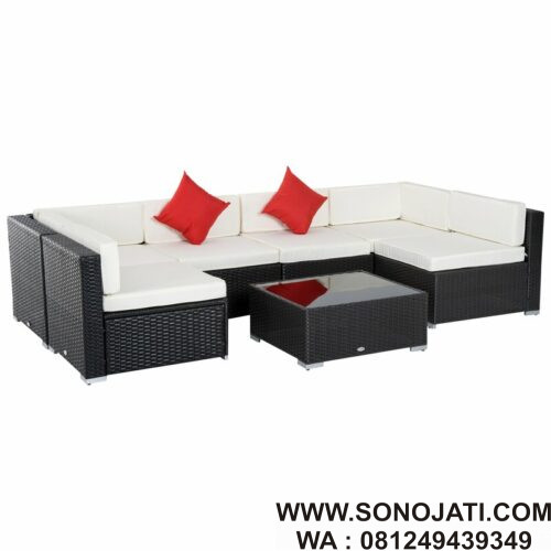 Kursi Rotan Sofa Modern Merton 6 Kursi Rotan Sofa Modern Merton 6