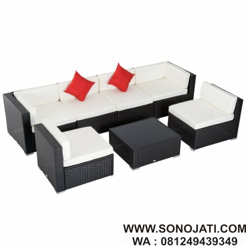 Kursi Rotan Sofa Modern Merton 6 Kursi Rotan Sofa Modern Merton 6