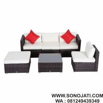 Kursi Rotan Tamu Minimalis Barnett Wicker