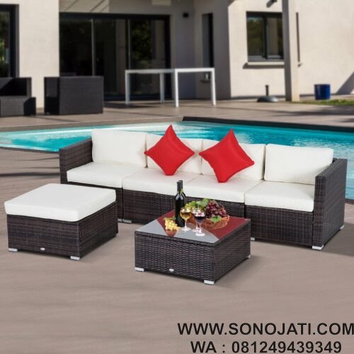 Kursi Rotan Tamu Minimalis Barnett Wicker