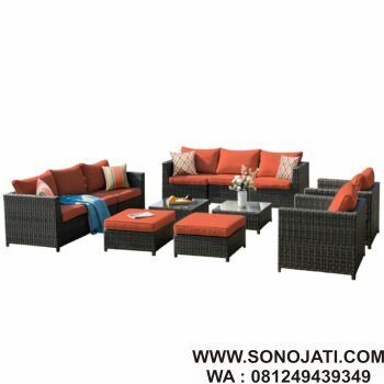 Kursi Sofa Rotan Minimalis Cassville Wicker