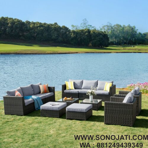 Kursi Sofa Rotan Minimalis Cassville Wicker Kursi Sofa Rotan Minimalis Cassville Wicker