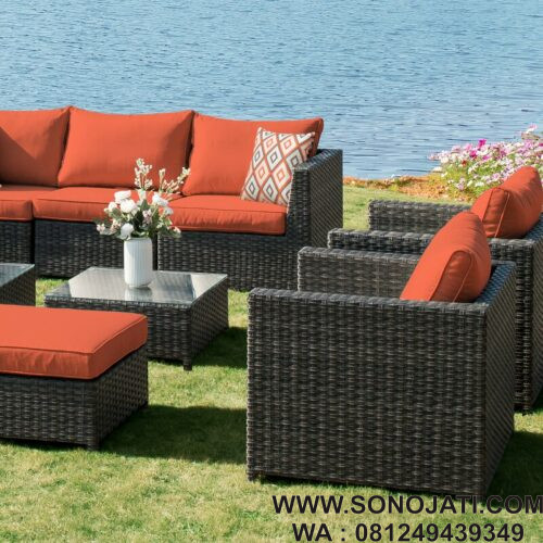 Kursi Sofa Rotan Minimalis Cassville Wicker Kursi Sofa Rotan Minimalis Cassville Wicker