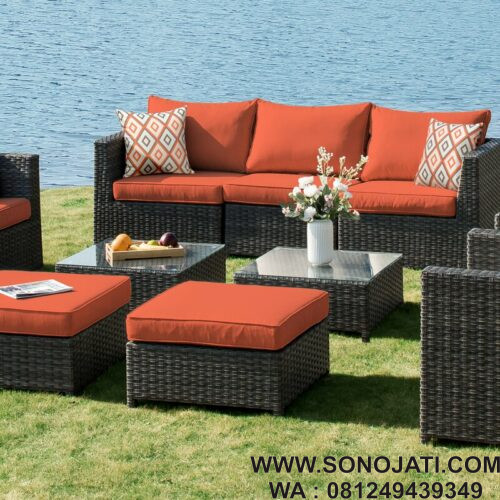Kursi Sofa Rotan Minimalis Cassville Wicker Kursi Sofa Rotan Minimalis Cassville Wicker
