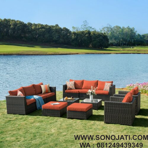 Kursi Sofa Rotan Minimalis Cassville Wicker Kursi Sofa Rotan Minimalis Cassville Wicker