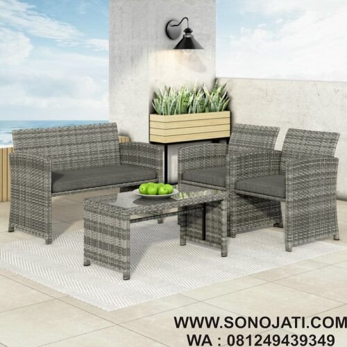 Kursi Sofa Rotan Minimalis Resin Anyaman 4