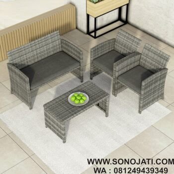 Kursi Sofa Rotan Minimalis Resin Anyaman 4