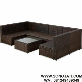 Kursi Tamu dari Rotan Minimalis Jamison Wicker