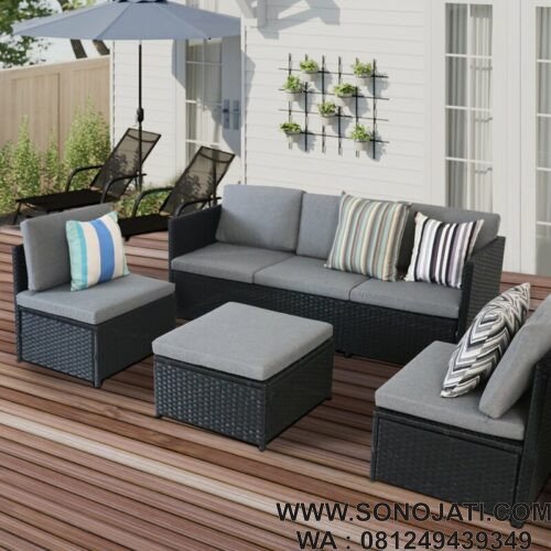 Set Kursi Rotan Sintetis Chelsea-Marie Wicker