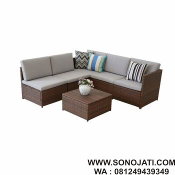 Set Kursi Rotan Sintetis Chelsea-Marie Wicker