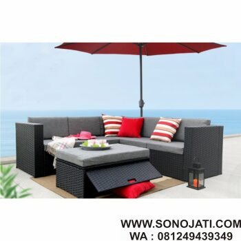 Set Kursi Teras Rotan Minimalis Cotswald