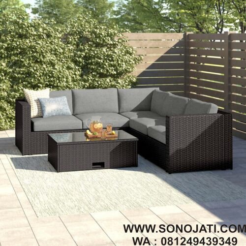 Set Kursi Teras Rotan Minimalis Cotswald