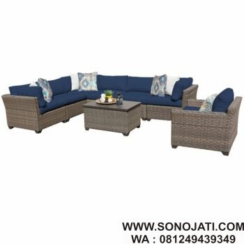 Set Kursi Teras Rotan Minimalis Rochford Wicker