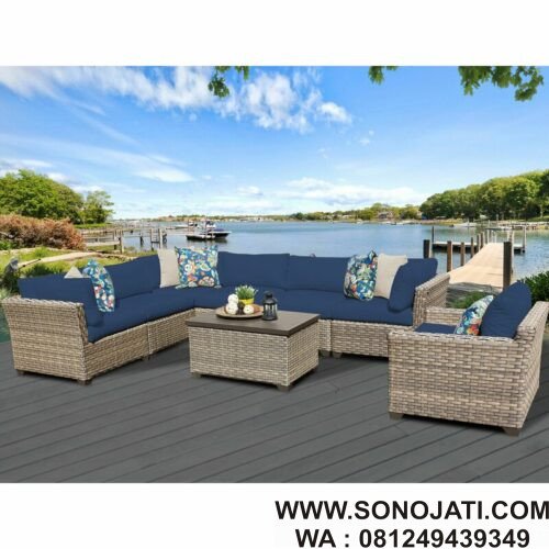 Set Kursi Teras Rotan Minimalis Rochford Wicker