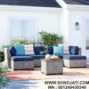 Sofa Rotan Sintetis Minimalis Kenwick Wicker