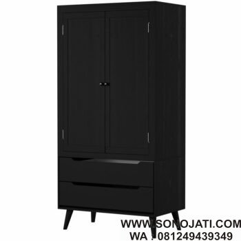 Lemari Pakaian Minimalis Eisen Hitam