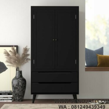 Lemari Pakaian Minimalis Eisen Hitam