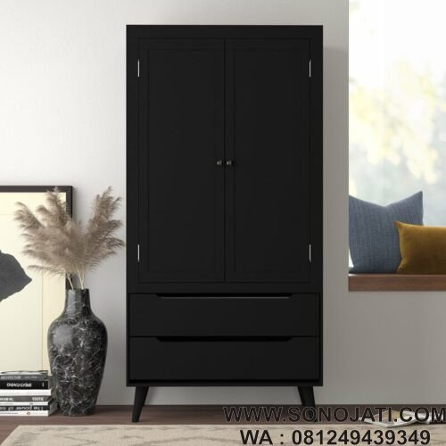 Lemari Pakaian Minimalis Eisen Hitam