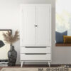 Lemari Pakaian Minimalis Putih Eisen Armoire