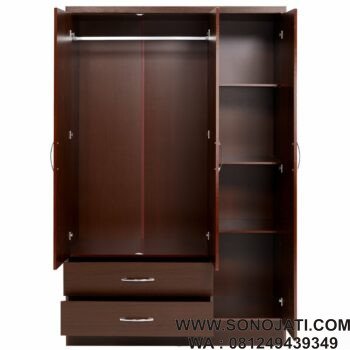 Lemari Pakaian Amiens 3 Pintu 2 Laci
