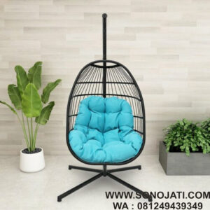 Ayunan Rotan Sintetis Lansing Porch
