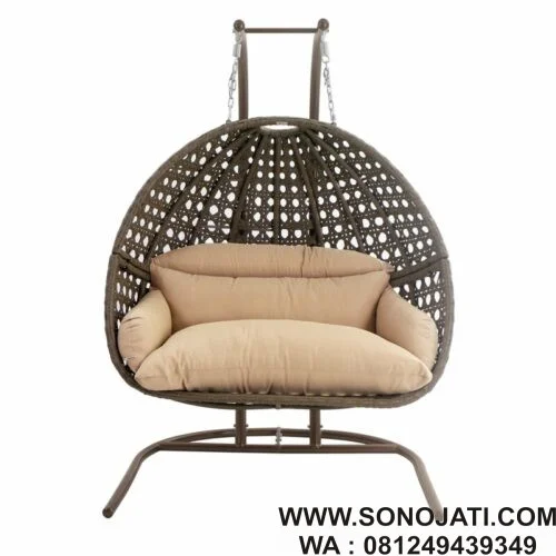 Ayunan Rotan Sintetis dengan Stand