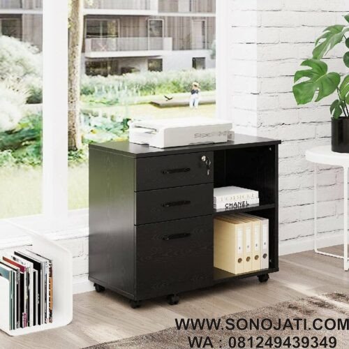 Meja Printer Kantor Minimalis Lateral