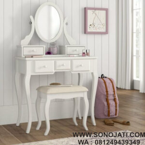 Set Meja Rias Minimalis Zeke dengan Cermin