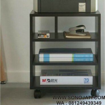 Meja Printer Minimalis Wheels