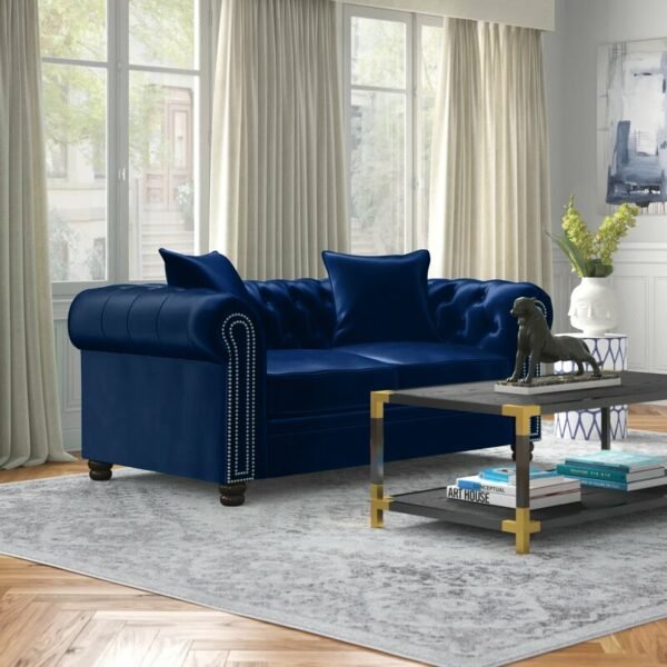 Sofa Biru Dua Dudukan Avani