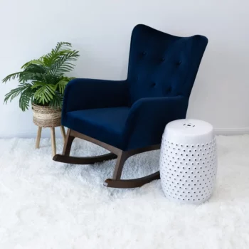 Kursi Goyang Bludru Tom Rocking Chair