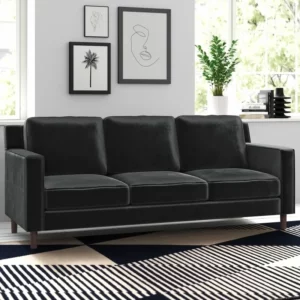 Model Kursi Sofa 3 Dudukan Hitam Ferranti