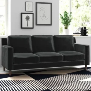 Model Kursi Sofa 3 Dudukan Hitam Ferranti