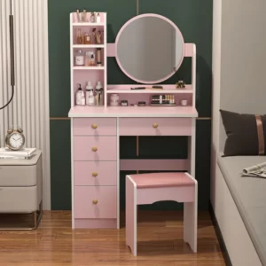 Model Meja Rias 2023 Pink Vanity