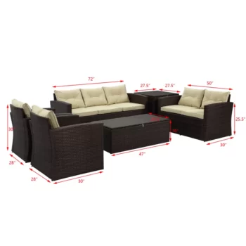 Jual Set Kursi Rotan Minimalis Arlington Wicker 7
