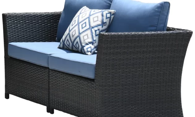 Set Kursi Rotan 7 Seating Group with Cushions