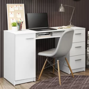 Meja Belajar Minimalis Modern with 3 Drawers