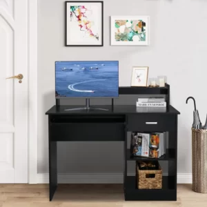 Meja Kantor Kayu Hitam Bowdyn