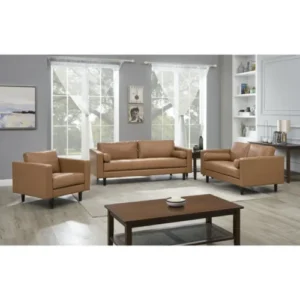Set Kursi Sofa Cokelat Nataniel 3 Piece