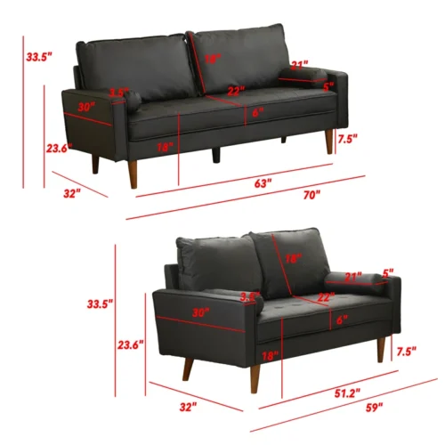 Set Sofa Minimalis Kulit Imitasi George Oliver Set Sofa Minimalis Kulit Imitasi George Oliver