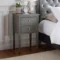 Meja Samping Joanna Solid Wood Abu Abu
