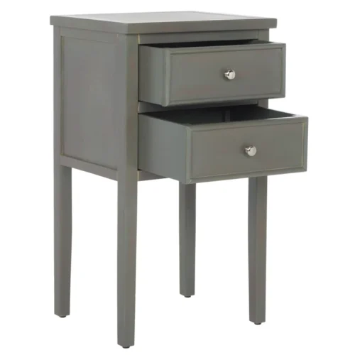 Meja Samping Joanna Solid Wood Abu Abu a Meja Samping Joanna Solid Wood Abu Abu