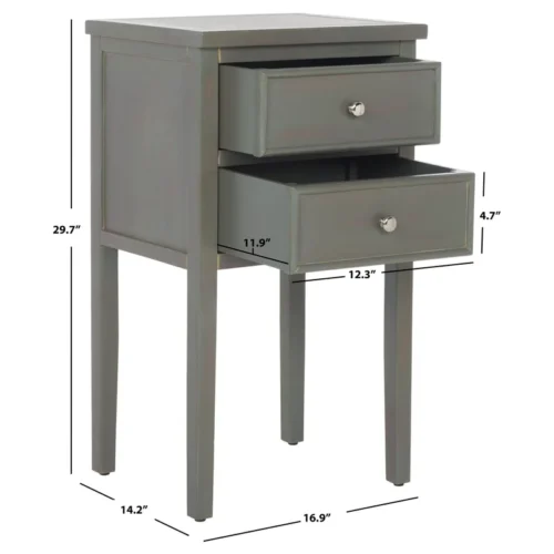 Meja Samping Joanna Solid Wood Abu Abu Meja Samping Joanna Solid Wood Abu Abu