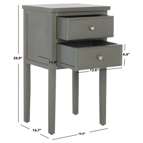 Meja Samping Joanna Solid Wood Abu Abu Meja Samping Joanna Solid Wood Abu Abu